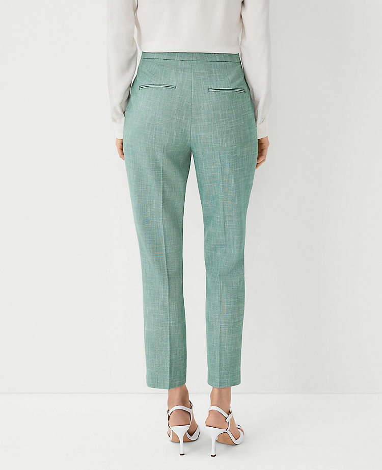 Ann Taylor Outlet |  The Eva Ankle Pant in Cross Weave - Curvy Fit
