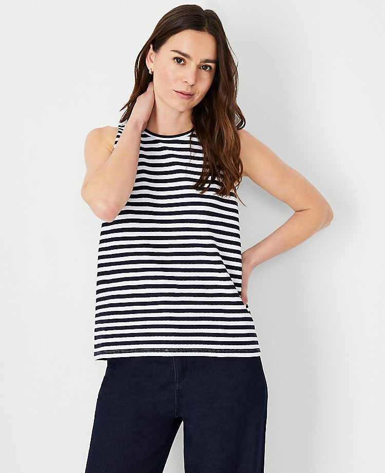Ann Taylor Outlet |  Striped Jacquard Tank Top