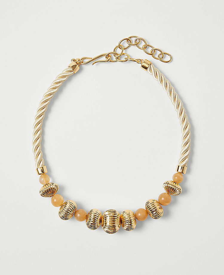 Beaded Rope Statement Necklace