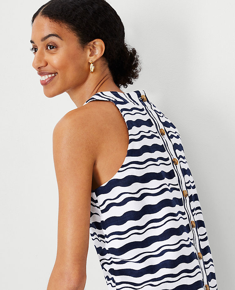 Wave Button Back Halter Top