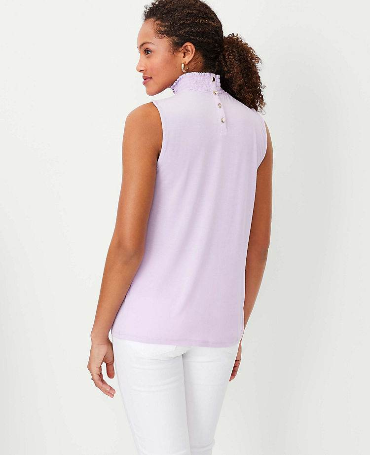 Ann Taylor Outlet |  Smocked Neck Shell
