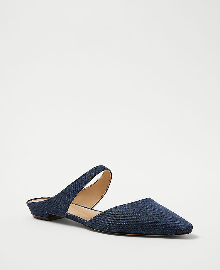 Denim Mule Flats