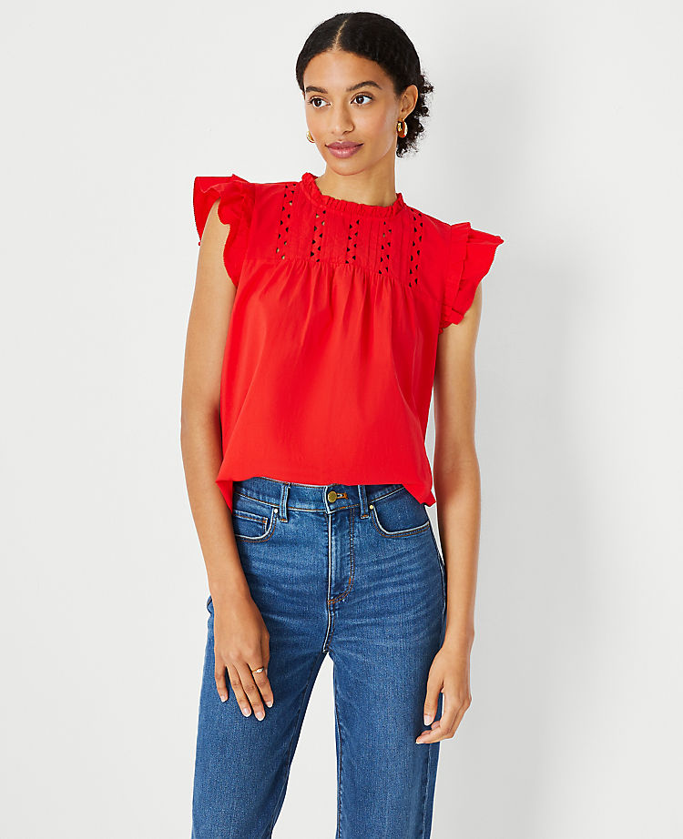 Ric Rac Yoke Mixed Media Top