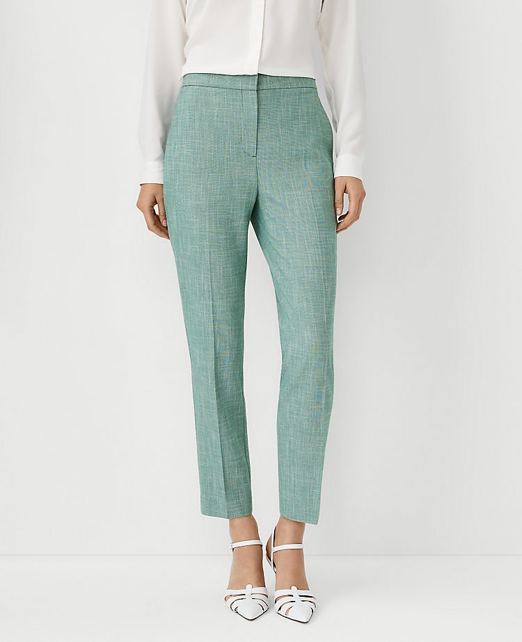 Ann Taylor Outlet |  The Eva Ankle Pant in Cross Weave - Curvy Fit