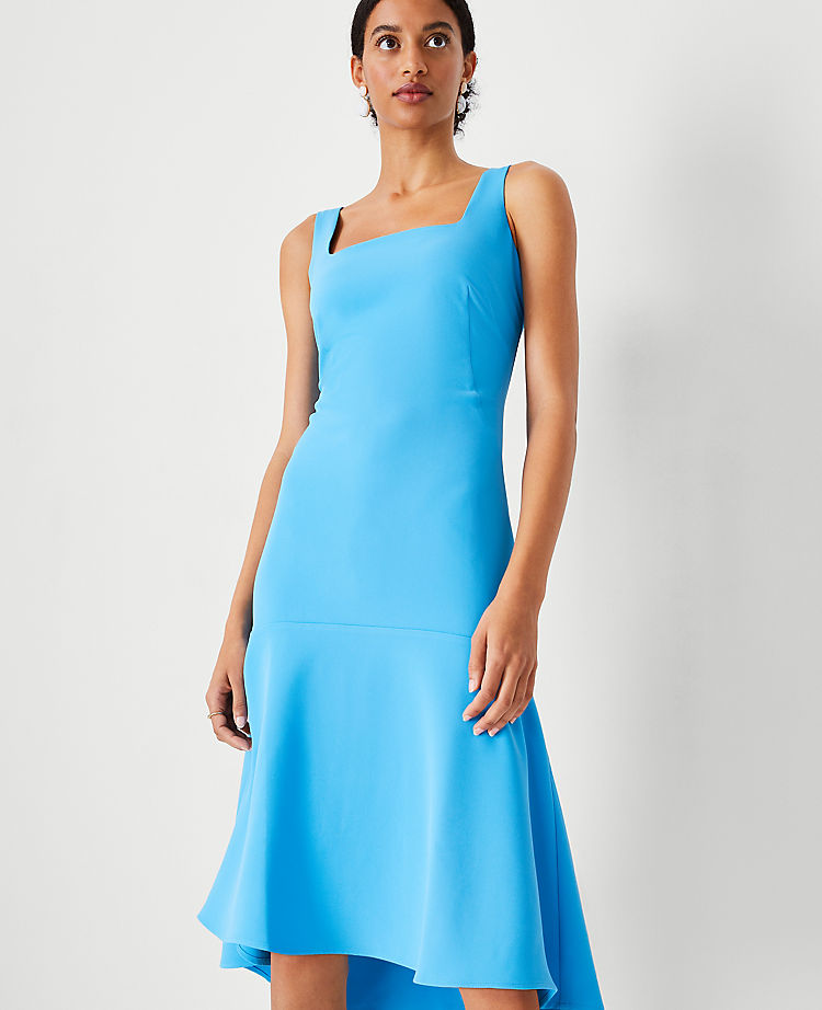 Ann Taylor Outlet |  Square Neck Hi-Lo Flare Dress