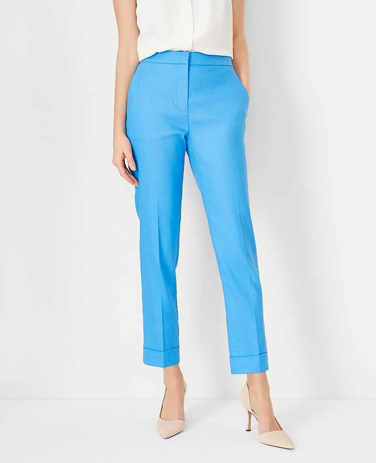 The High Rise Eva Ankle Pant in Linen Blend