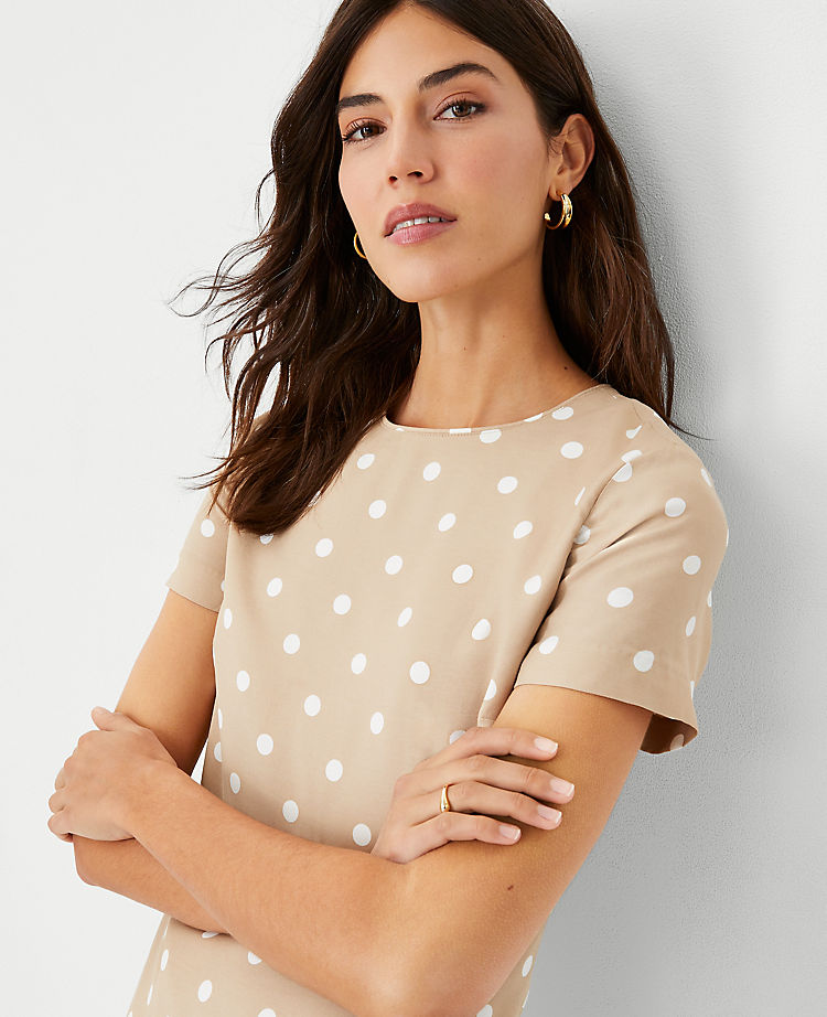 Polka Dot Tee Shift Dress