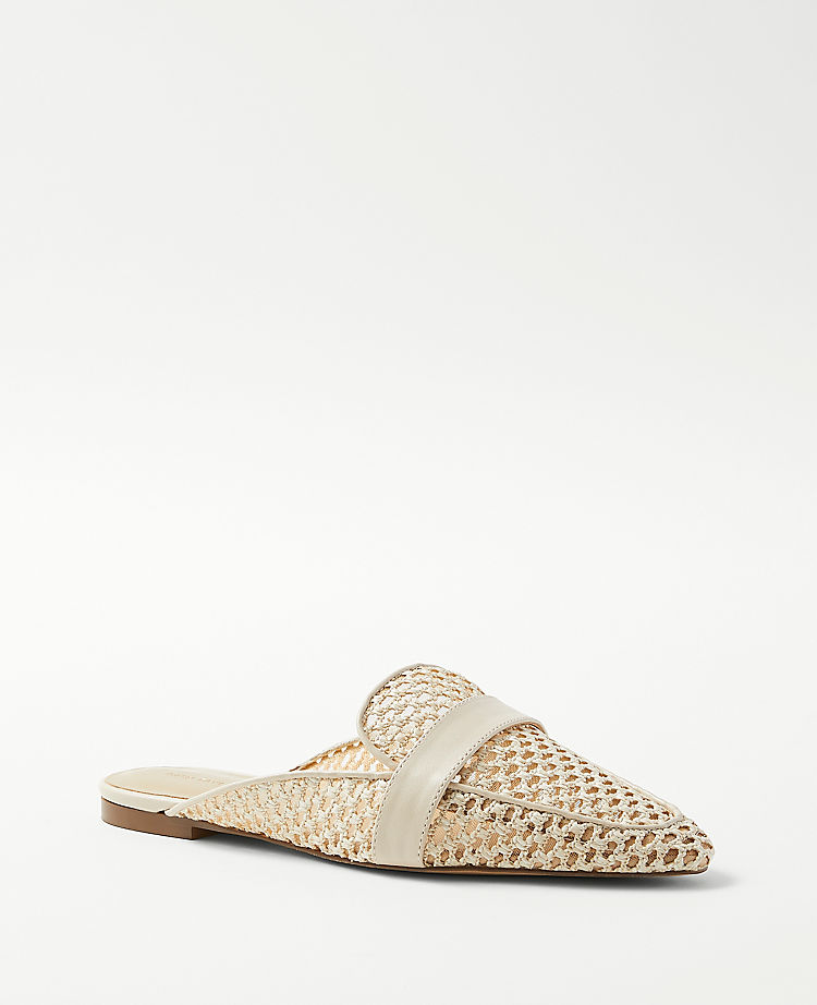 Woven Mesh Loafer Slide Flats