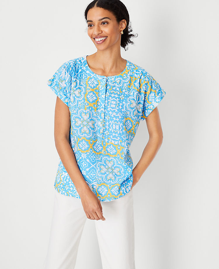 Linen Drop Shoulder Popover