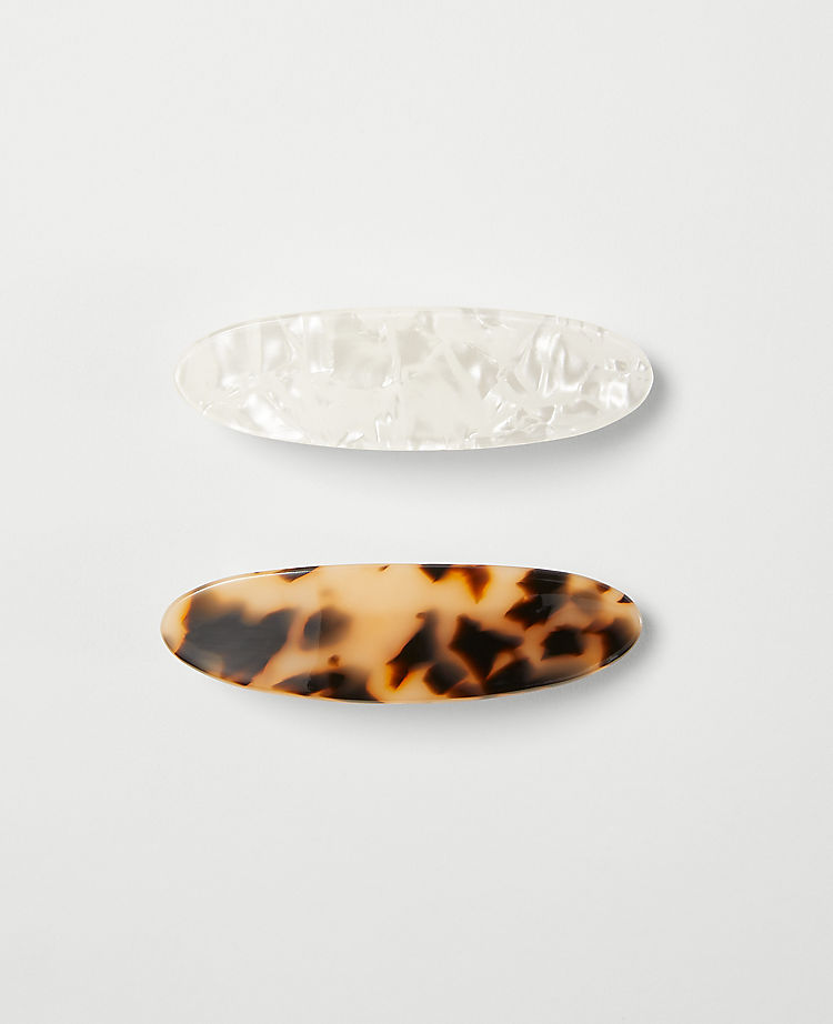 Tortoiseshell Print Barrette Set