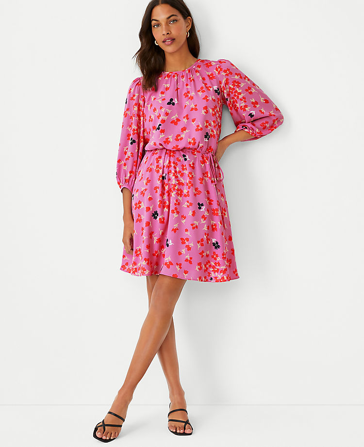 Floral Tie Waist Dress