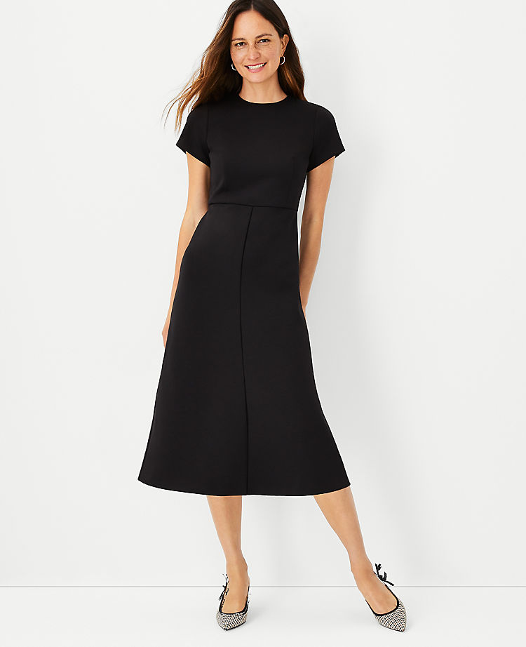 Ann Taylor Outlet |  The Midi Flare Dress in Double Knit