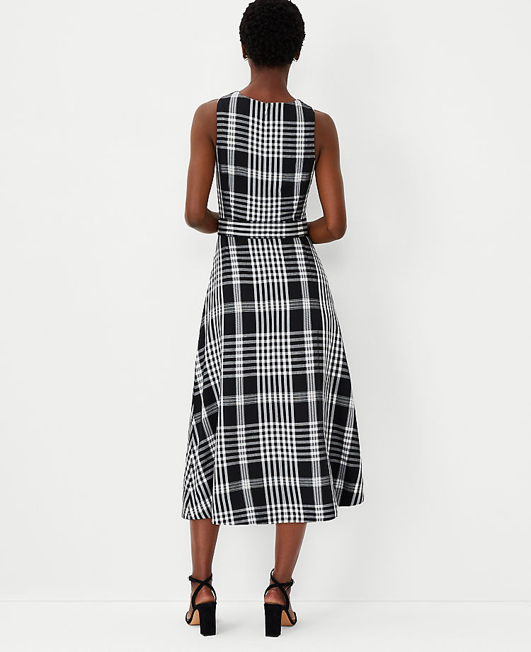 Ann Taylor Outlet |  Plaid Belted Flare Dress