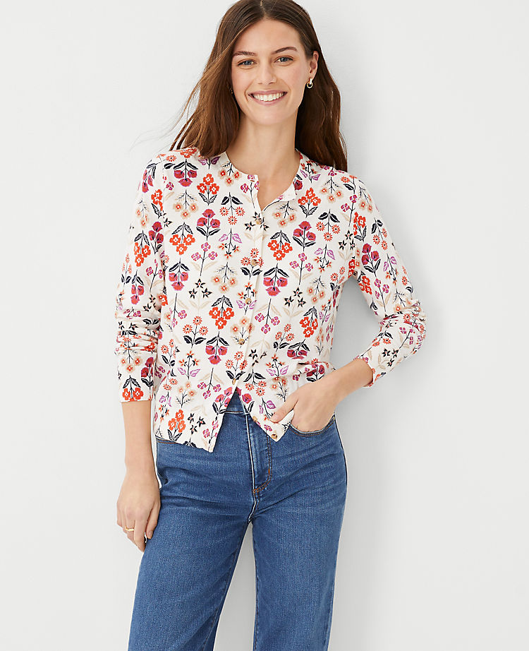 Ann Taylor Outlet |  Floral Ann Cardigan