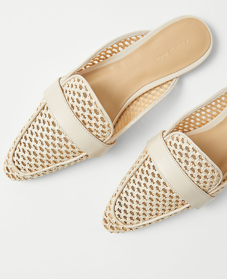 Woven Mesh Loafer Slide Flats