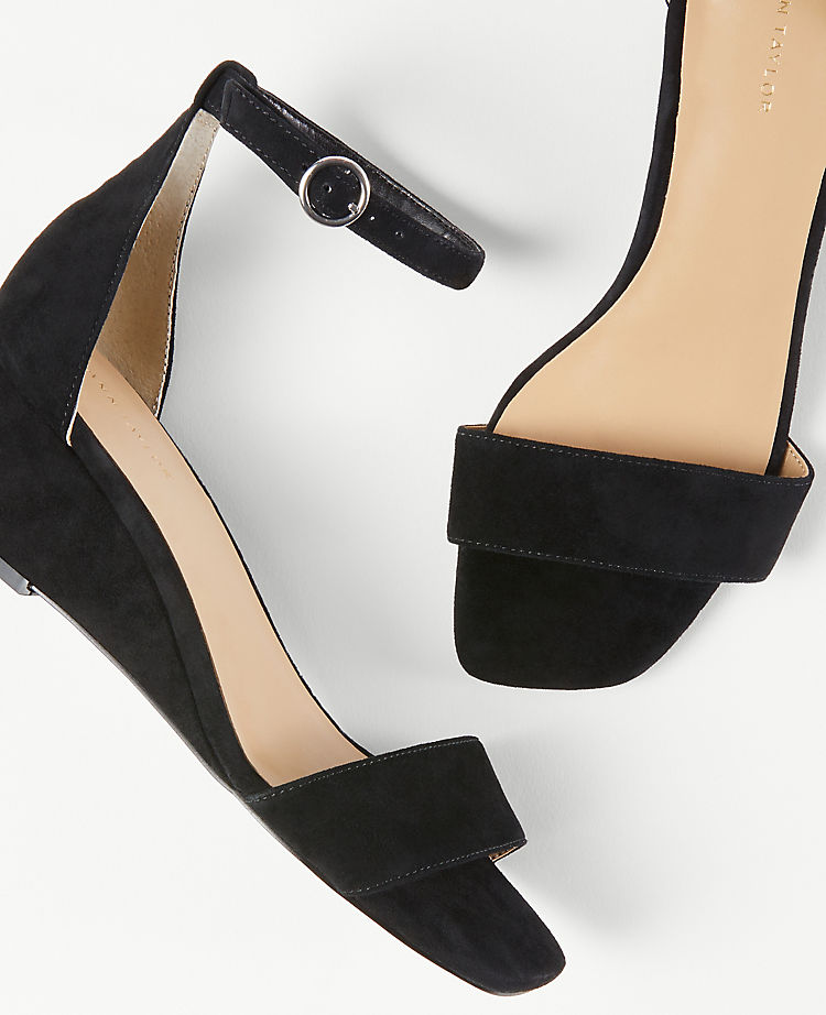 Suede Wedge Sandals