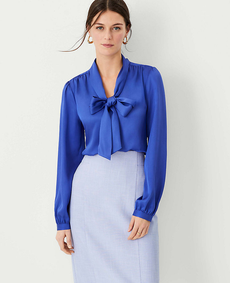 Ann Taylor Tie Neck Top