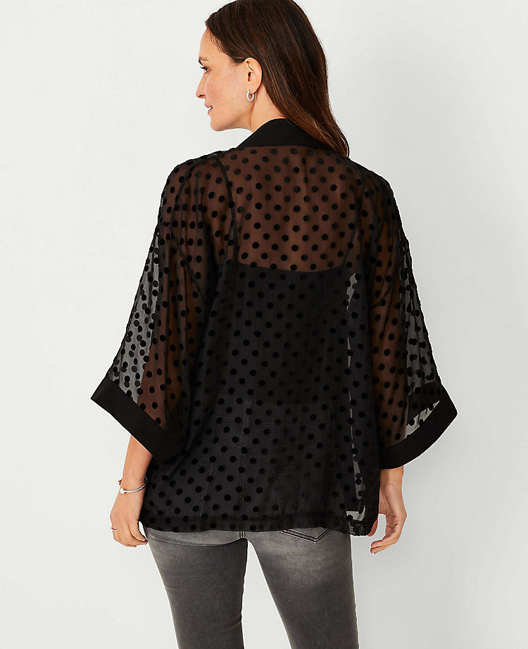 Sheer Polka Dot Kimono