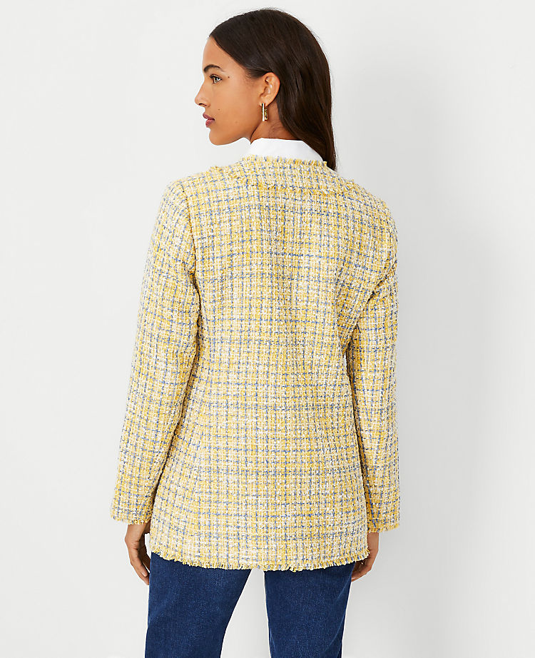 Ann Taylor Outlet |  FRinge Tweed Cardigan Jacket