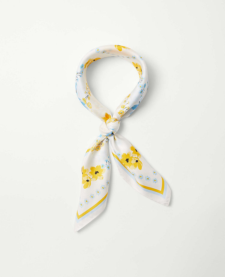 Floral Silk Little Scarf
