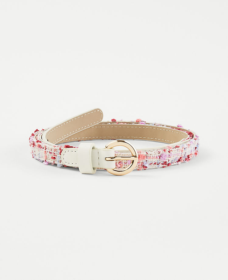 Multicolored Tweed Belt