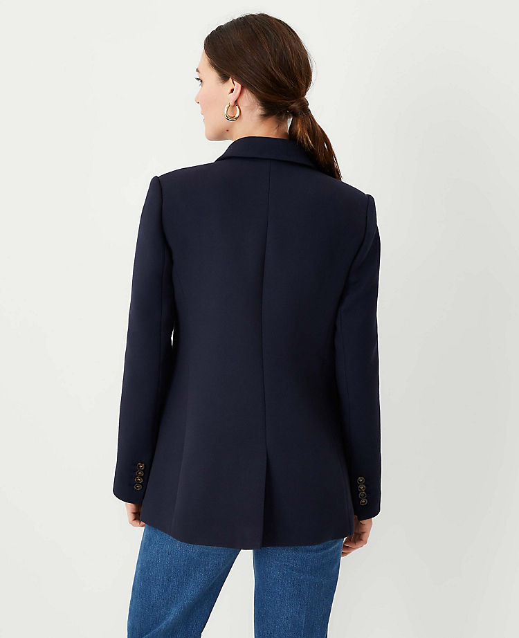 Ann Taylor Outlet |  The Relaxed Double Breasted Long Blazer in Twill
