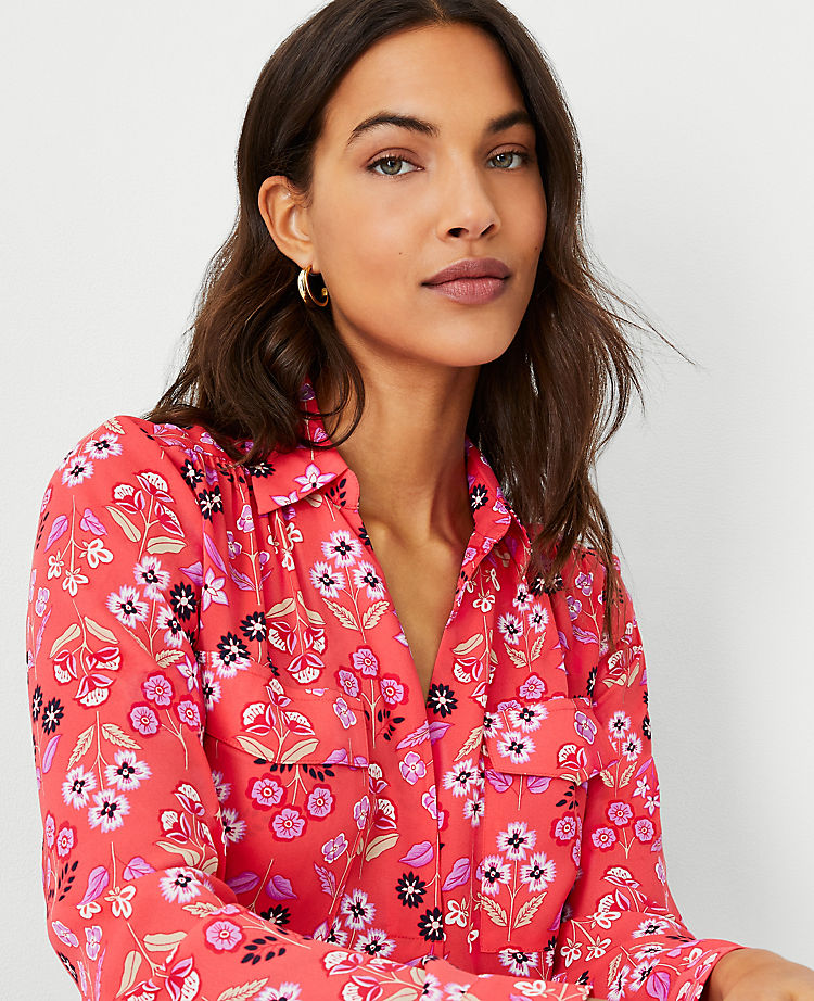 Ann Taylor Outlet |  Floral Camp Shirt