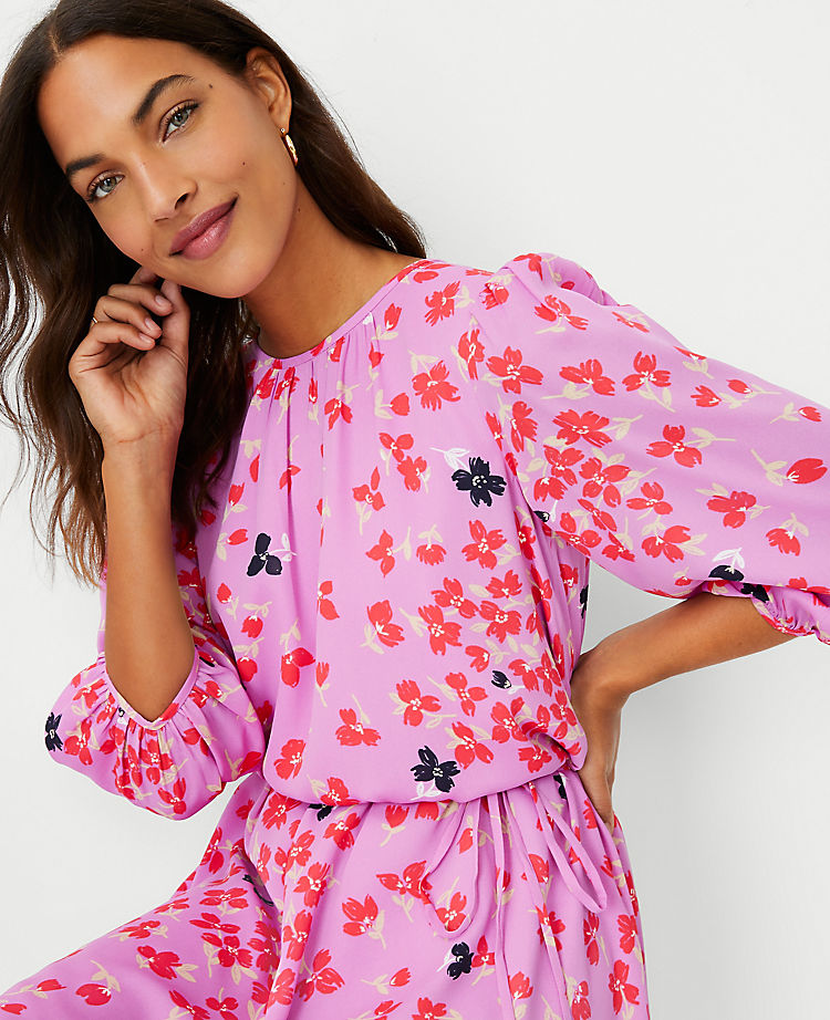 Floral Tie Waist Dress