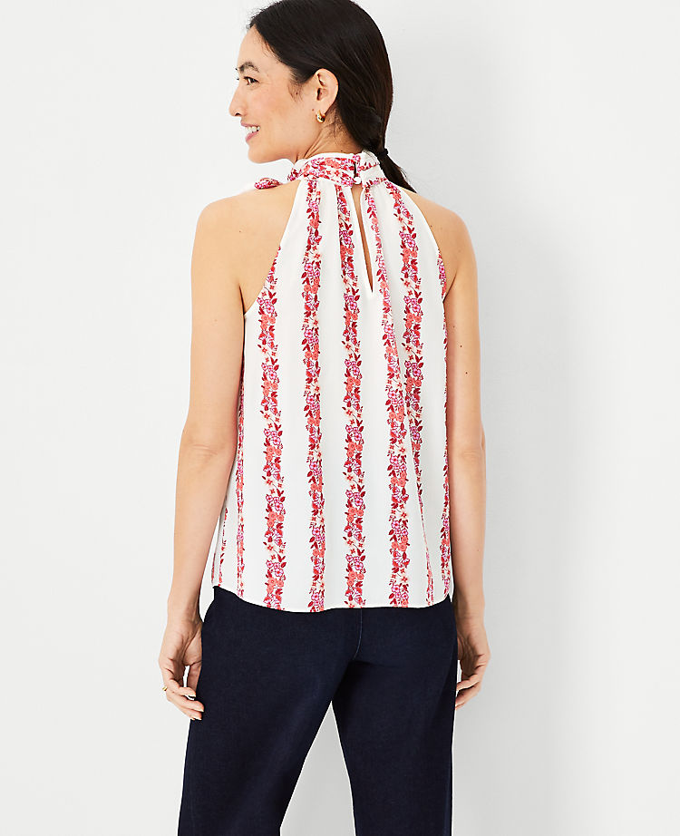 Ann Taylor Outlet |  Floral Bow Halter Top