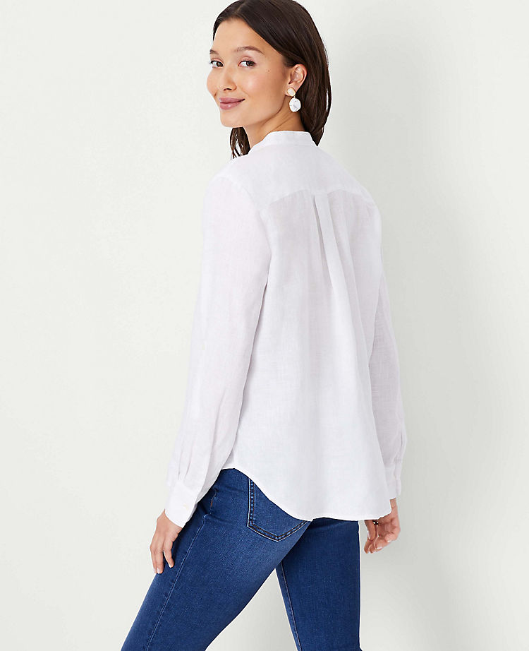 Linen Relaxed Roll Tab Perfect Shirt