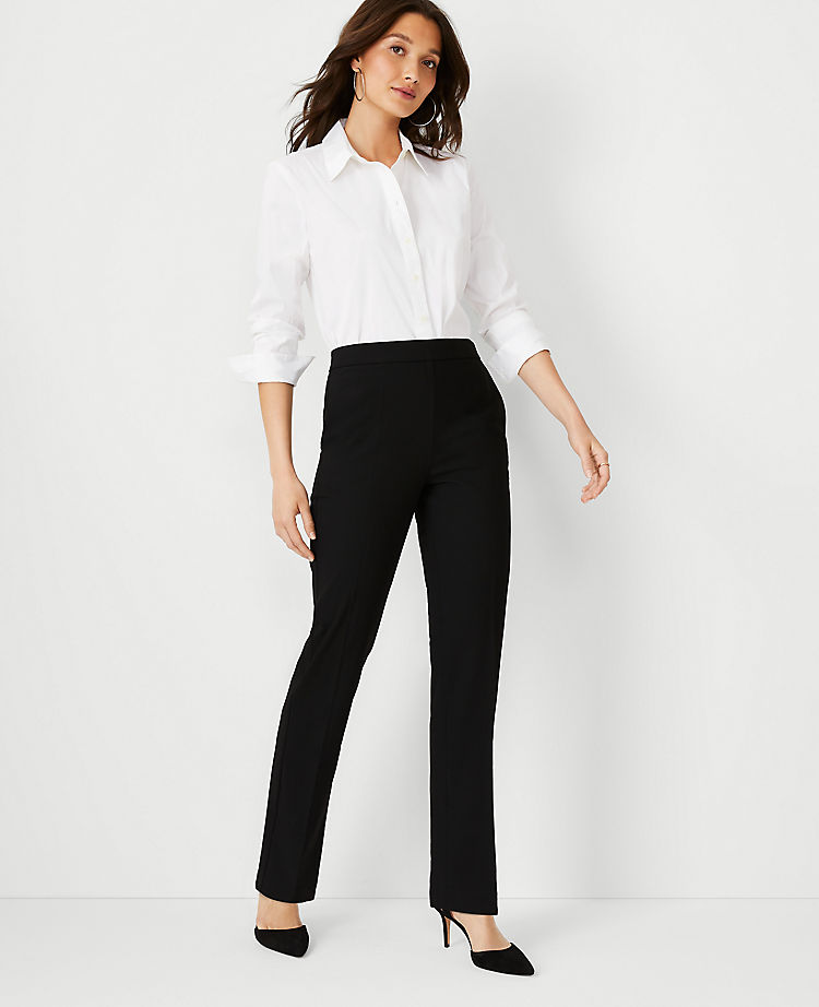 Ann Taylor Outlet |  The Side Zip Sophia Straight Pant in Bi-Stretch