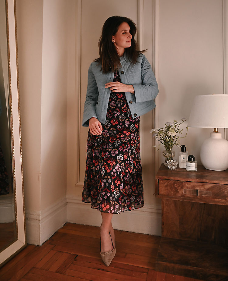Ann Taylor Outlet |  Floral Tiered Midi Dress