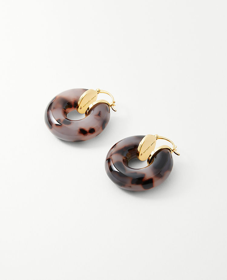 Tortoiseshell Print Hoop EarRings