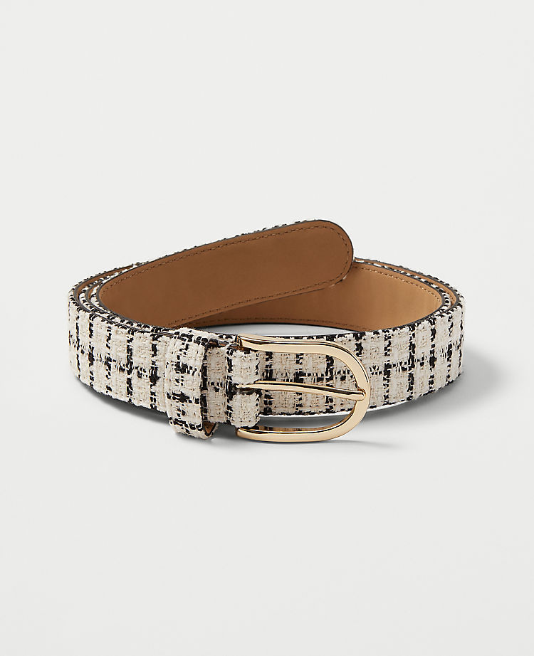 Tweed Oval Buckle Belt