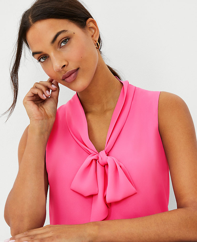 Ann Taylor Outlet |  Bow Neck Shell