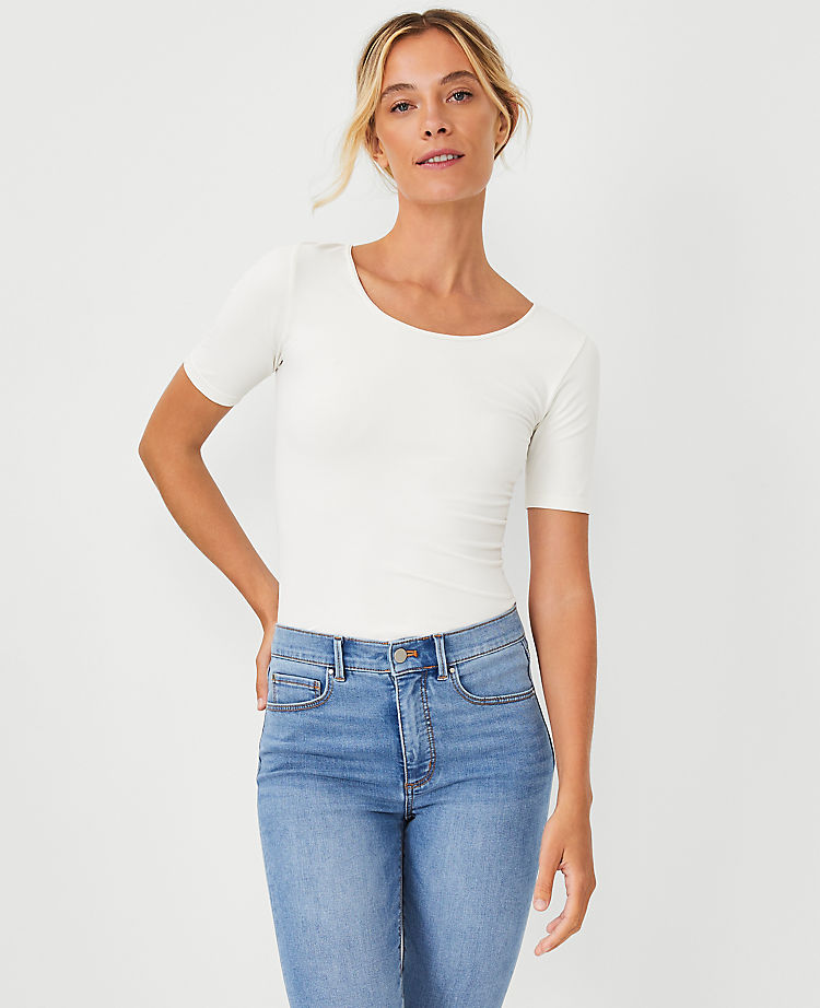 Ann Taylor Outlet |  Seamless Scoop Neck Tee