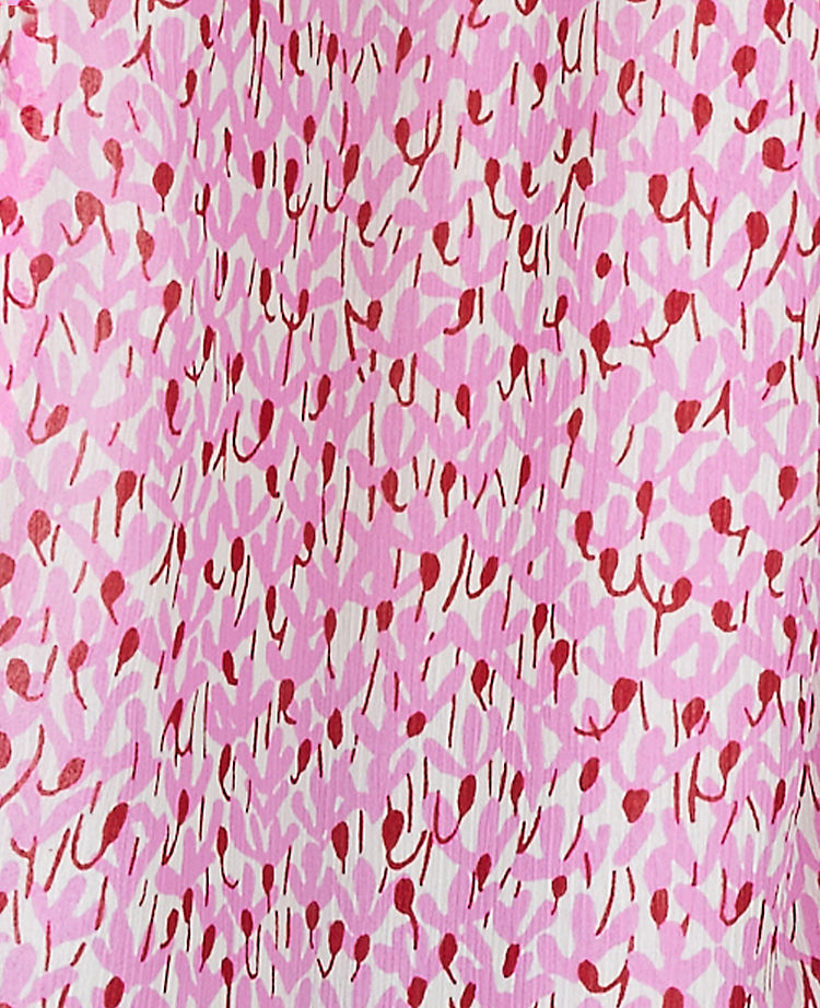 Ann Taylor Outlet |  Floral Plisse Ruffle Top