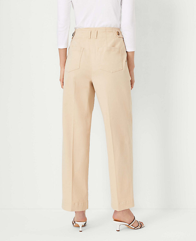 Ann Taylor Outlet |  The Pleated Straight Ankle Pant in Chino