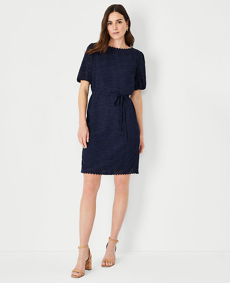 Ann Taylor Floral Clip Shift Dress