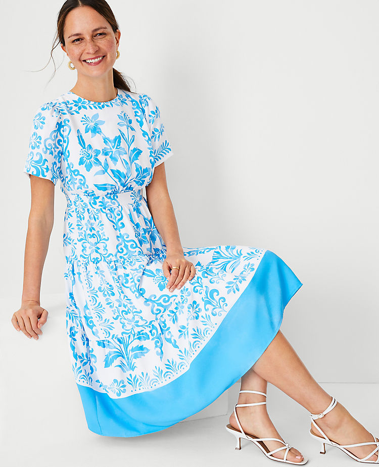 Ann Taylor Outlet |  Botanical Tiered Flare Dress