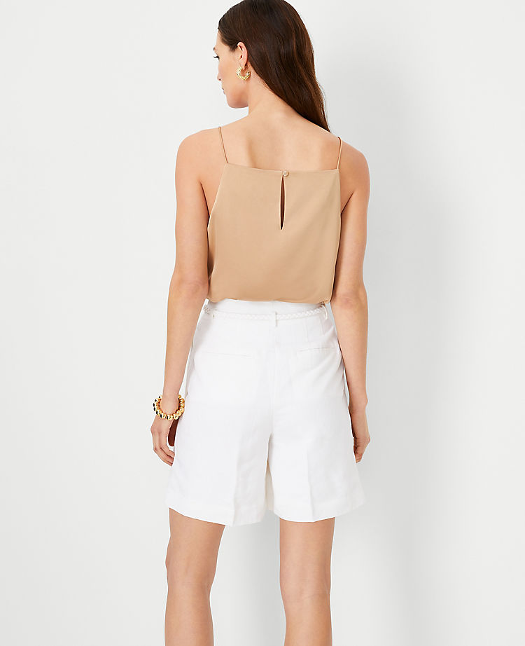 The Belted Short in Linen Blend