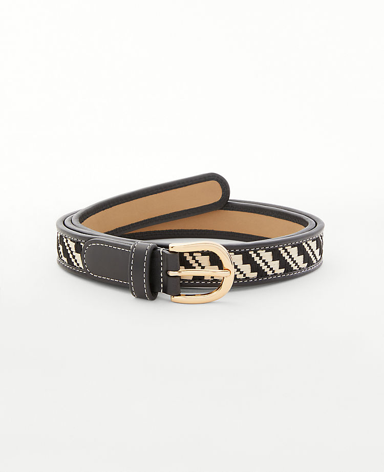 Woven Straw Trouser Belt