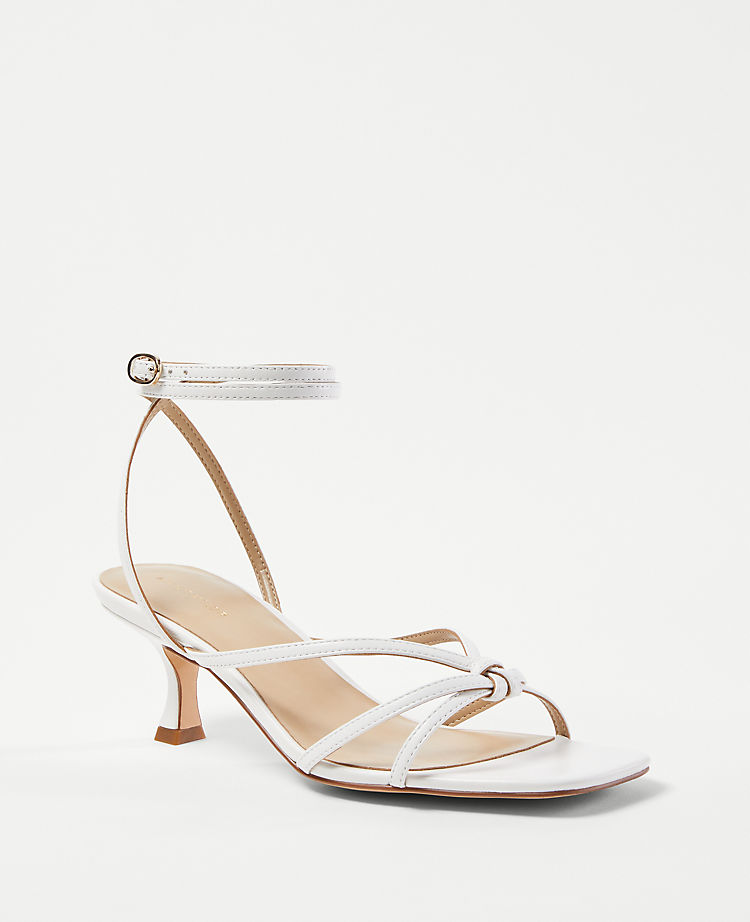 Knotted Strappy Leather Sandals