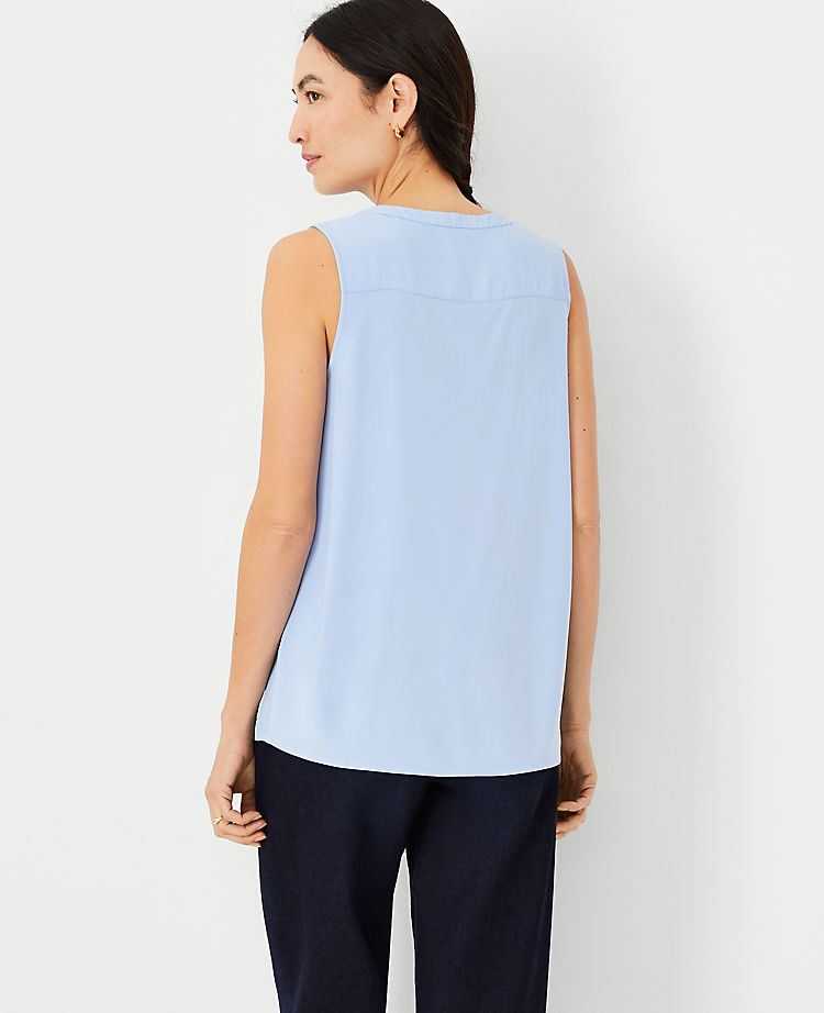 Ann Taylor Outlet |  Draped Mixed Media Shell