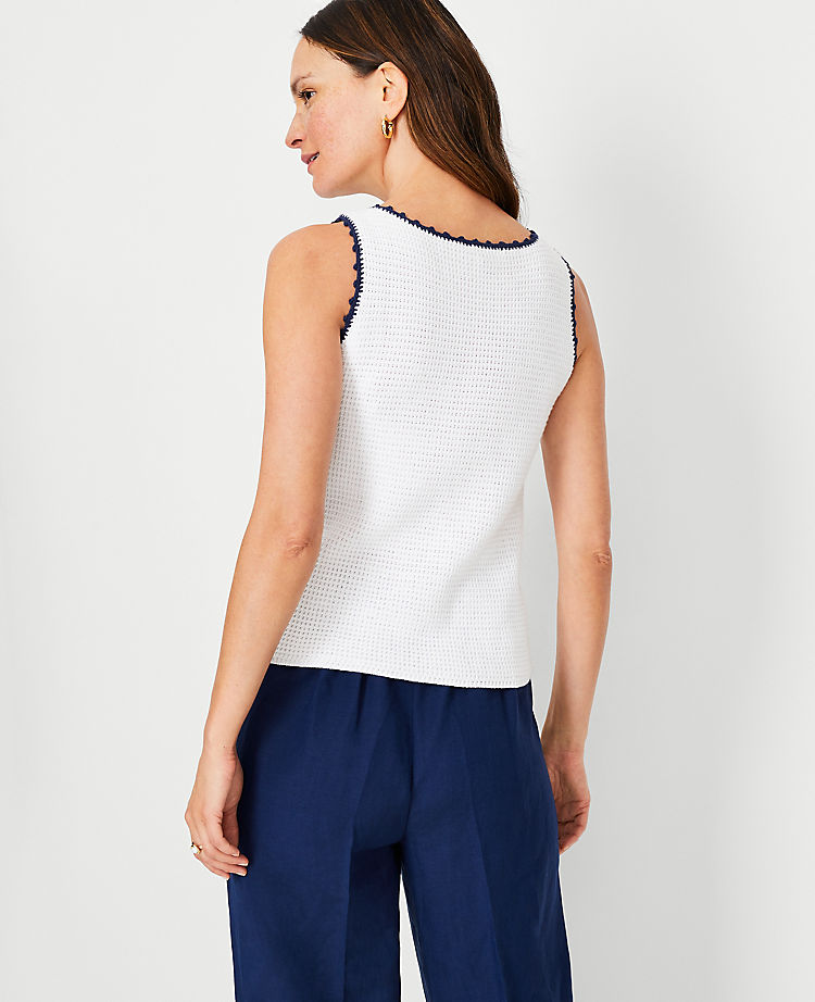 Chevron Crochet Trim Shell