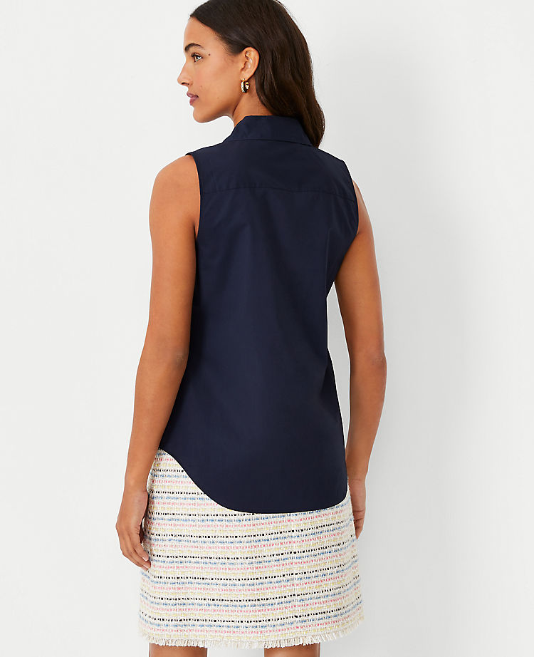 Ann Taylor Outlet |  Poplin Sleeveless Essential Shirt
