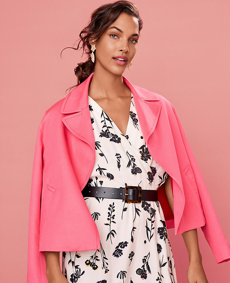 Square Tortoiseshell Print Buckle Leather Belt