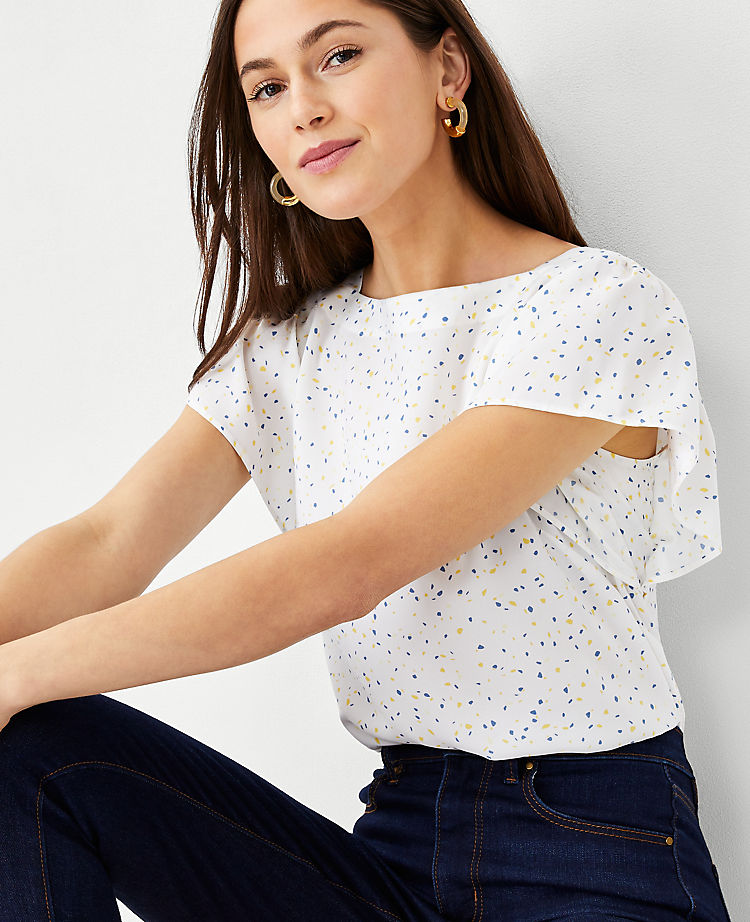 Ann Taylor Outlet |  Spotted Boatneck Top