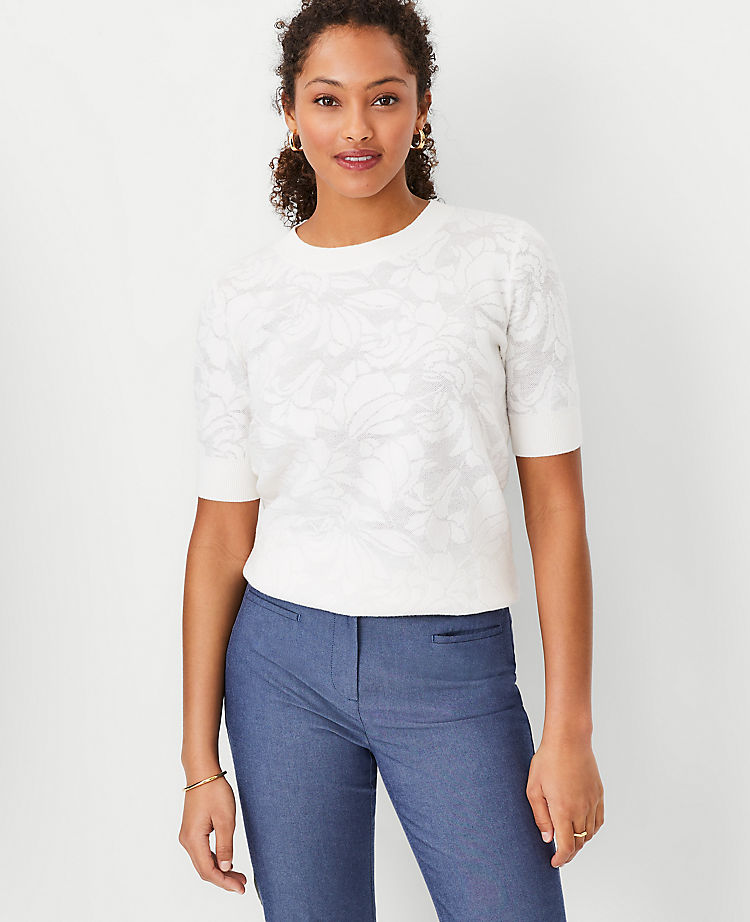 Ann Taylor Outlet |  Lace Sweater Tee