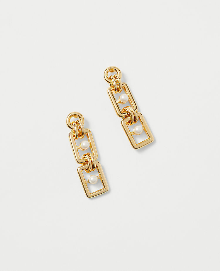 Pearlized Chain Link EarRings